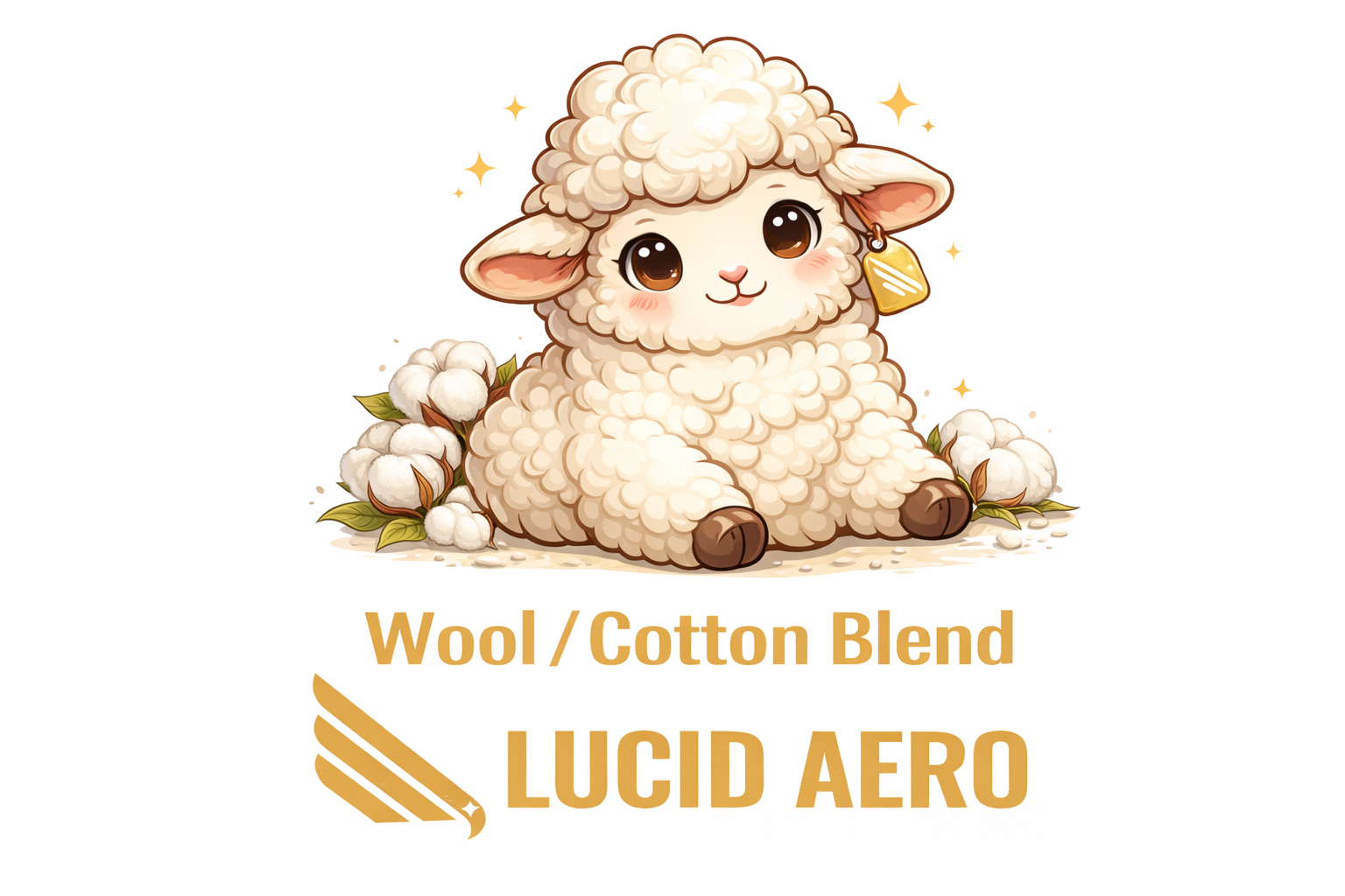 Lucid Aero 50/50 wool-cotton blend buffing sleeve — balanced cut and finish for medium-stage polish